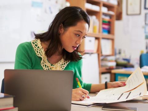 University tutor marking assessments